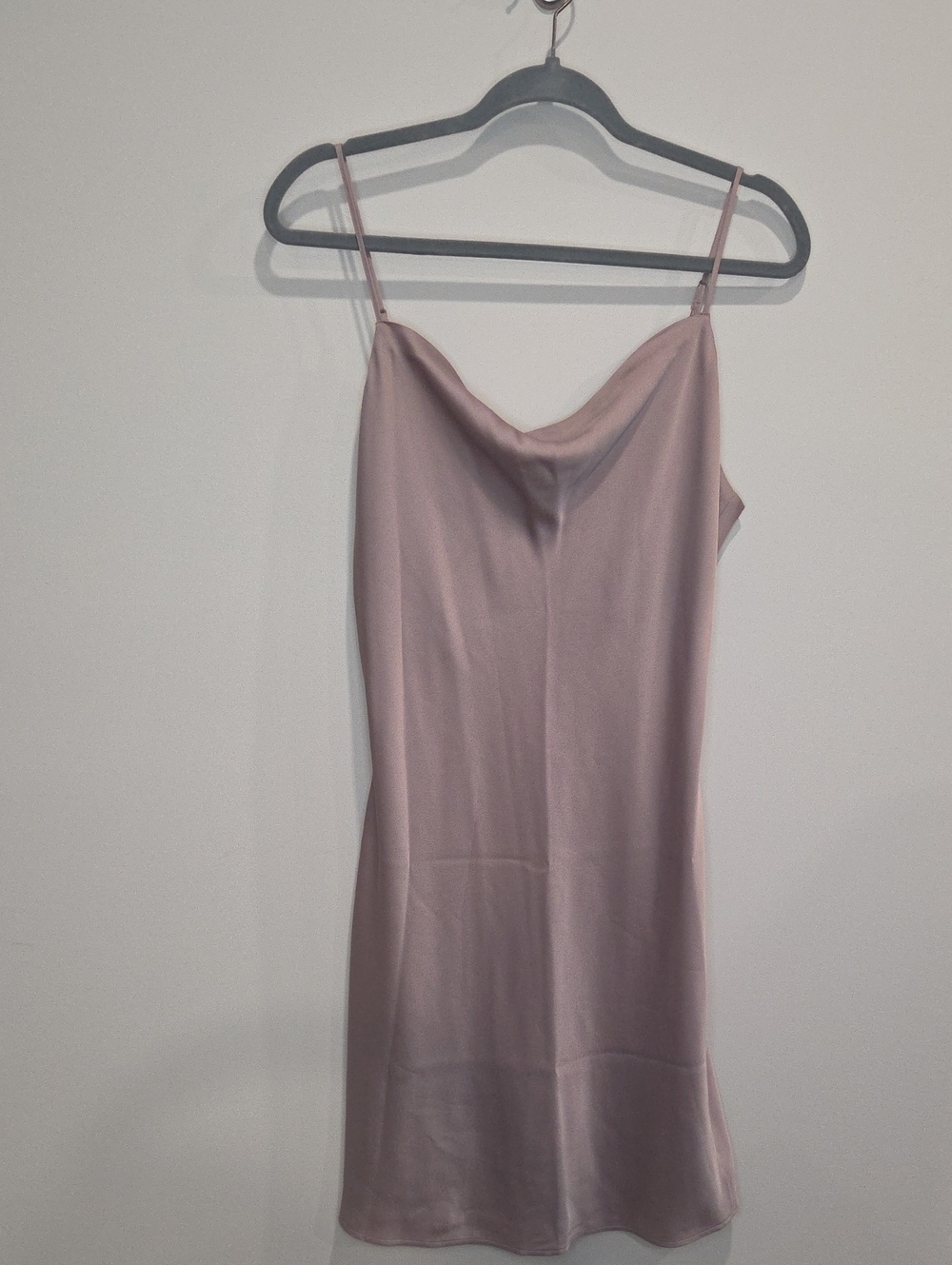 Abercrombie & Fitch Mauve Satin Cowl Neck Slip